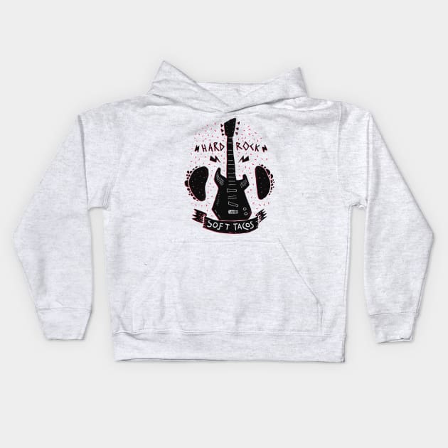 Hard Rock Music Tacos Kids Hoodie by nmcreations